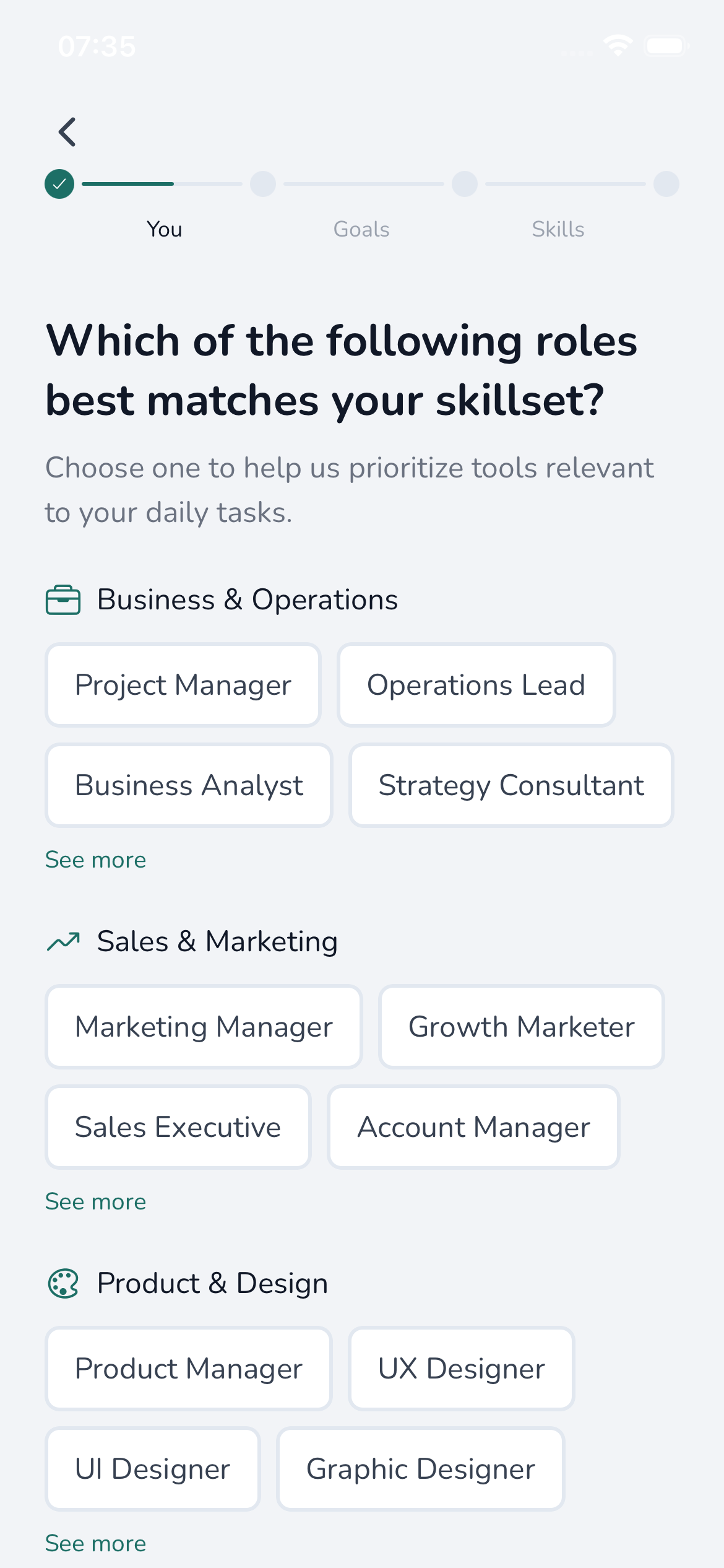 Product Tour Step 1